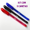 Kit Com 3 Canetas Esferográficas Kaz 0.7 2