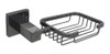 Saboneteira Para Banheiro Quadrado Metal Preto Onix Brilhant 0