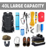 Mochila Para Trekking 40l Ligera Plegable Y Compacta Negra 4