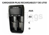 Combo 4 Pilas D Grandes Recargables 9000+ Cargador C Display 1