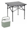 Mesa De Aluminio Plegable Camping + Conservadora 32lts 0