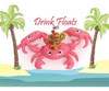Posavasos Inflable Para Piscina Diseño Cangrejo 2