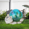 Afirst Solar Garden Statues Outdoor Figurines - Cat Lawn Orn 3
