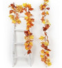 2 Guirnaldas De Hojas De Arce Artificial - Amarillo Naranja 4