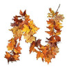 2 Guirnaldas De Hojas De Arce Artificial - Amarillo Naranja 5