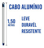 Kit 2 Cabos De Vassoura De Alumínio 1,50 M + Vassoura + Rodo 2