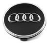 Centro De Llanta Color Negro C/cromo Original Audi. 3