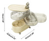Caixa De Armazenamento H Powder Puff Rotativa Transparente M 2
