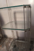 Mesita Acrilico Y Vidrio Retro Vintage Con Ruedas 2