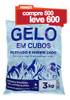 Saco P/gelo Azul Translúcido 3kg S/alça Pague 500 Leve 600 1