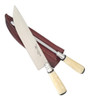 Faca E Chaira Profissional Artesanal Churrasco Bainha Couro 3