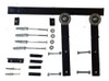 Kit De Herrajes Puerta Granero Livianas Riel 2 M Plegado 0