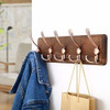 Perchero De Madera Y 5 Ganchos Antiguos De Pared 1