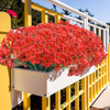 Kinisty 20 Paquetes Flores Artificiales Exteriores, A Rayos 4