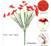 Kinisty 20 Paquetes Flores Artificiales Exteriores, A Rayos 6