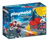 Playmobil Bomberos Y Bomba De Agua Dispara Agua Real 9468 0