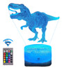 Lampara Ilusion 3d De Dinosaurio Regalo Control 16 Colores 0