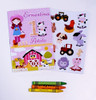Souvenir Librito Con Crayones Y Sticker Granja X25 Unid 1