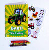 Souvenir Librito Con Crayones Y Sticker Granja X25 Unid 2