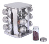 Especiero Giratorio 12 Frascos En Acero Inoxidable Y Vidrio 0
