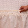 Queen\king Beige Tamaño Cama Elástica Envoltura Volantes Fal 5