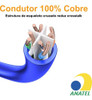 Kit 80 Un Cabo De Rede 1m Cat6 Furukawa  Rj45 Azul S. Veloz 3