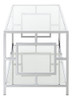 Convenience Concepts Town Square Chrome Coffee Table, Clear 3