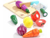 Juego Tabla Madera Cortar Vegetales Top Bright Cadaques Kids 0