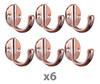 Percha Simple Gancho Simil Oro Hierro X 6 Unidades 0