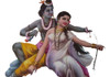 Pôster Gravura Imagem Papel Divindade Hindu Krishna E Rada 0