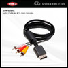 Cable Audio Y Video Conexión Rca Av Tv Para Consolas 1.65m 5