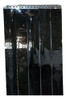 Cortina Pvc 0,60 Largura X 2,10 Altura Preto Com Trilho 0