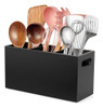 Organizador De Madera Para Cocina Con 3 Compartimentos, Negr 0