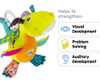Juguete Colgante Dragón Que Mueve Alas Texturas Bebes Lamaze 4
