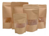 Saco Stand Up Pouch Kraft Com Visor 9x14+3 C/ 50 Un 0