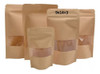 Saco Stand Up Pouch Kraft Com Visor 9x14+3 C/ 50 Un 1