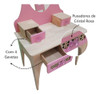 Penteadeira Infantil Montessori Com Cadeira E Espelho - Rosa 4