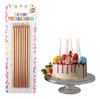 Velas De Cumpleaños Largas Metalizadas Rosa Gold X8 Unidades 0