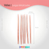 Velas De Cumpleaños Largas Metalizadas Rosa Gold X8 Unidades 5