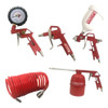 Kit Set 5 Piezas Compresor Sopletear Inflar Lavar Pintar 0