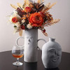 Florero Ceramica Moderno Con Cara Inglenix Hecho A Mano Fv-b 3