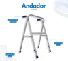 Andador Tijera Sin Ruedas Plegable Regulable En Altura 2