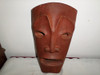Antigua Mascara De Madera Tallada Africana Tribal Pared 0