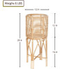 Kouboo Rattan Indoor Plant Stand, Mediano, Natural Planter B 1
