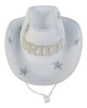 Chapéu De Fantasia De Vaqueira De Strass Branco De Pano De 0 Chapéu De Fantasia De Vaqueira De Strass Branco De Pano De 0