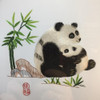 Antiguo Bordado Shu Chino - Hilos De Seda - Panda - Adorno 2