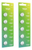 10 Pilhas Bateria Elgin Cr2032 3v Lítio 2