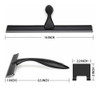 Accesorio Baño Limpia Mampara Vidrio Acero Inox. Negro 36cm 1