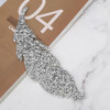 5pcs Folhas Padrão Strass Adesivo Diy Roupas Telefone 7