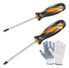Set Destornilladores Tolsen 100mm Punta Magnetica 2 Piezas 0